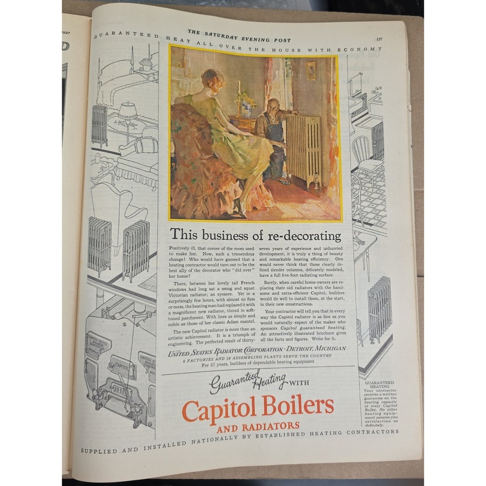 1927 Capitol Boilers And Radiators Vintage Advertisement Guaranteed Heating